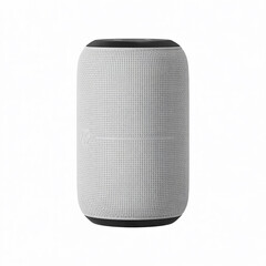 Portable Wireless Bluetooth Speaker with Grey Fabric Cover and Black Base for Modern Home Audio