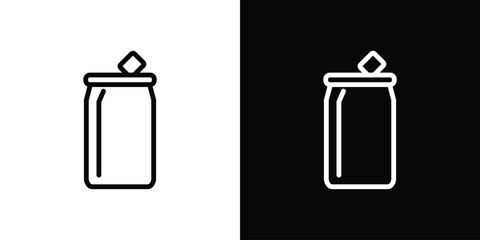 Soda can icon Logo. Vector Illustration. EPS Illustration.
