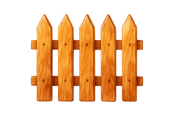 Wooden Fence Watercolor Illustration Isolated on a Transparent Background