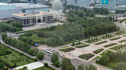 Urban emerald sanctuary sculpted amidst futuristic avenues, embracing Earth Day serenity,...