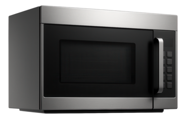 Built-in microwave with a compact design for a studio apartment, offering essential functionality.