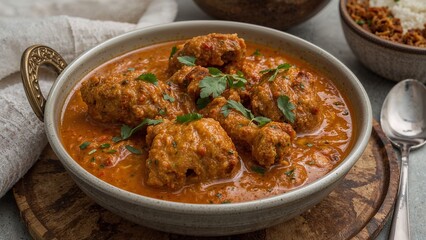 Fototapeta premium Savory kashmiri chicken curry delight for food lovers