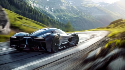 Modern Car Design with Sleek Body and Automotive Detail