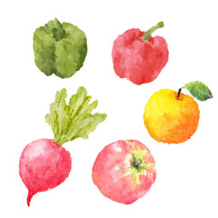 a painting of a variety of vegetables