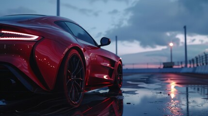 Modern Car Design with Sleek Body and Automotive Detail