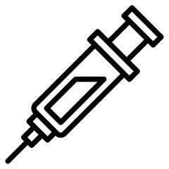 Syringe Icon, Line style icon vector illustration, Suitable for website, mobile app, print, presentation, infographic and any other project.