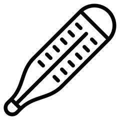 Thermometer Icon, Line style icon vector illustration, Suitable for website, mobile app, print, presentation, infographic and any other project.