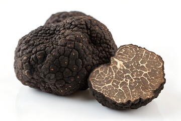 chocolate truffles isolated on white background