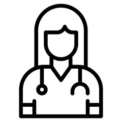 Doctor Icon, Line style icon vector illustration, Suitable for website, mobile app, print, presentation, infographic and any other project.