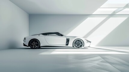Modern Car Design with Sleek Body and Automotive Detail