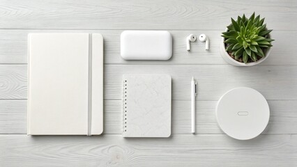 Modern Desk Essentials: A Minimalist Flat Lay