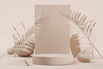 3d rendering podium for product presentation