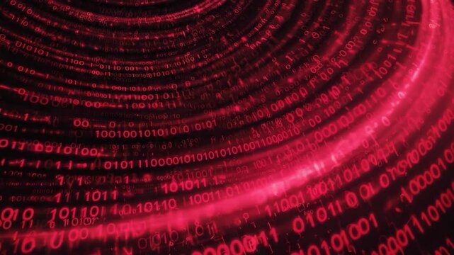 Abstract swirling binary code