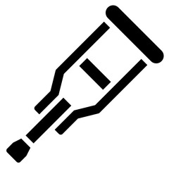 Crutch Icon, Glyph style icon vector illustration, Suitable for website, mobile app, print, presentation, infographic and any other project.