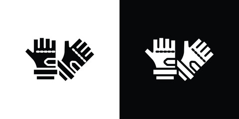 Fitness Gloves icon illustration doodle. Flat illustration vector set
