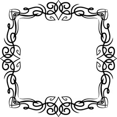 Abstract ornamental frame, calligraphic design