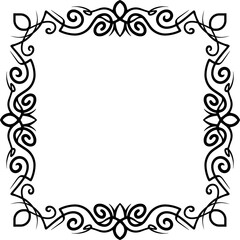 Abstract ornamental frame, calligraphic design