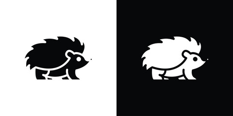 Hedgehog icon illustration doodle. Flat illustration vector set