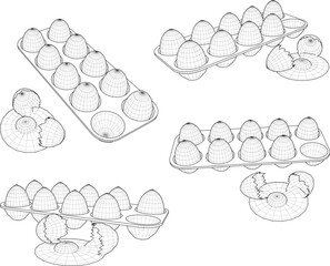 vector sketch illustration of egg design for food cooking supplies in the kitchen 