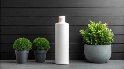Modern Minimalist Display: Product and Greenery