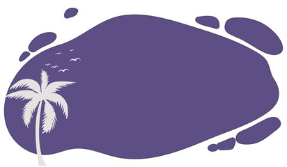 seamless PNG pattern with purple abstract summer icons on transparent background.