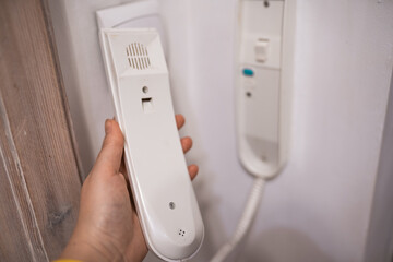 ntercom for home or commercial building security. House of apartment safety.