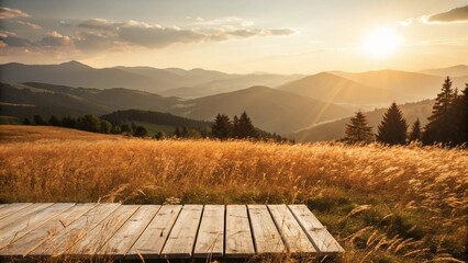 Golden Hour Pedestal: Nature's Stage