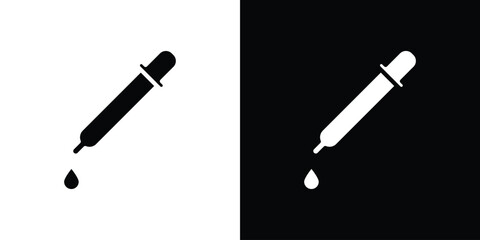 Pipette icon illustration doodle. Flat illustration vector set