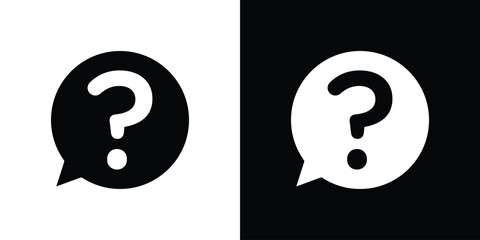 Question icon illustration doodle. Flat illustration vector set