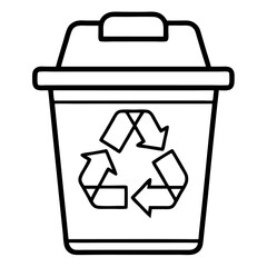 recycle bin icon outline