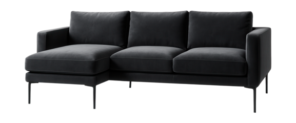Three-piece sectional sofa for a spacious living room in a residential setting to accommodate guests comfortably