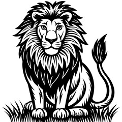 Obraz premium lion vector illustration