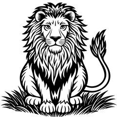 Obraz premium lion vector illustration