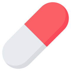 Pill Icon, Flat style icon vector illustration, Suitable for website, mobile app, print, presentation, infographic and any other project.