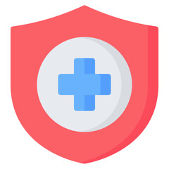 Health Insurance Icon, Flat style icon vector illustration, Suitable for website, mobile app, print, presentation, infographic and any other project.