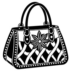 vector illustration of handbag