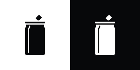 Soda can icon illustration doodle. Flat illustration vector set