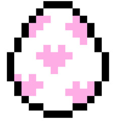 Pink Pixel Heart Egg 
