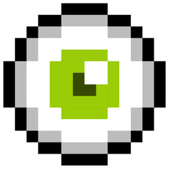 Green pixel eyeball 