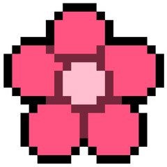 Pink pixel flower 