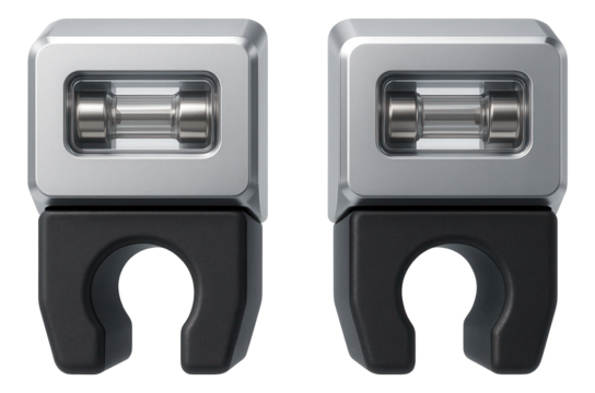 Clamp blocks with built-in fuses provide added protection for sensitive electronic equipment in a home theater room.