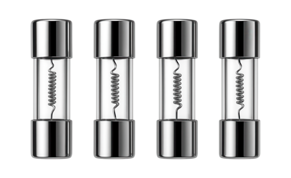 Slow-blow fuses designed to withstand temporary power surges in home theater systems.