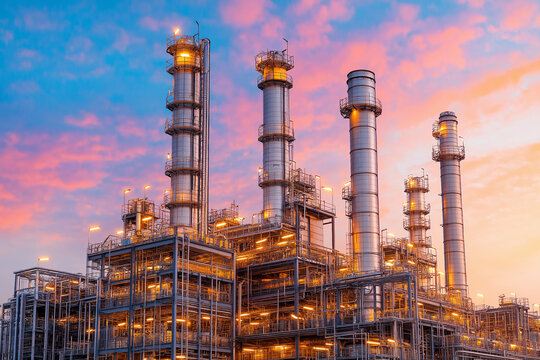 Oil powered electrical plant for factory use, energy generation, and industrial electricity supply