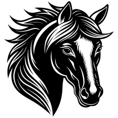 Obraz premium horse head silhouette