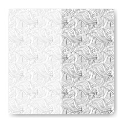 Abstract hand-drawn waves pattern on white background. Vector illustration.