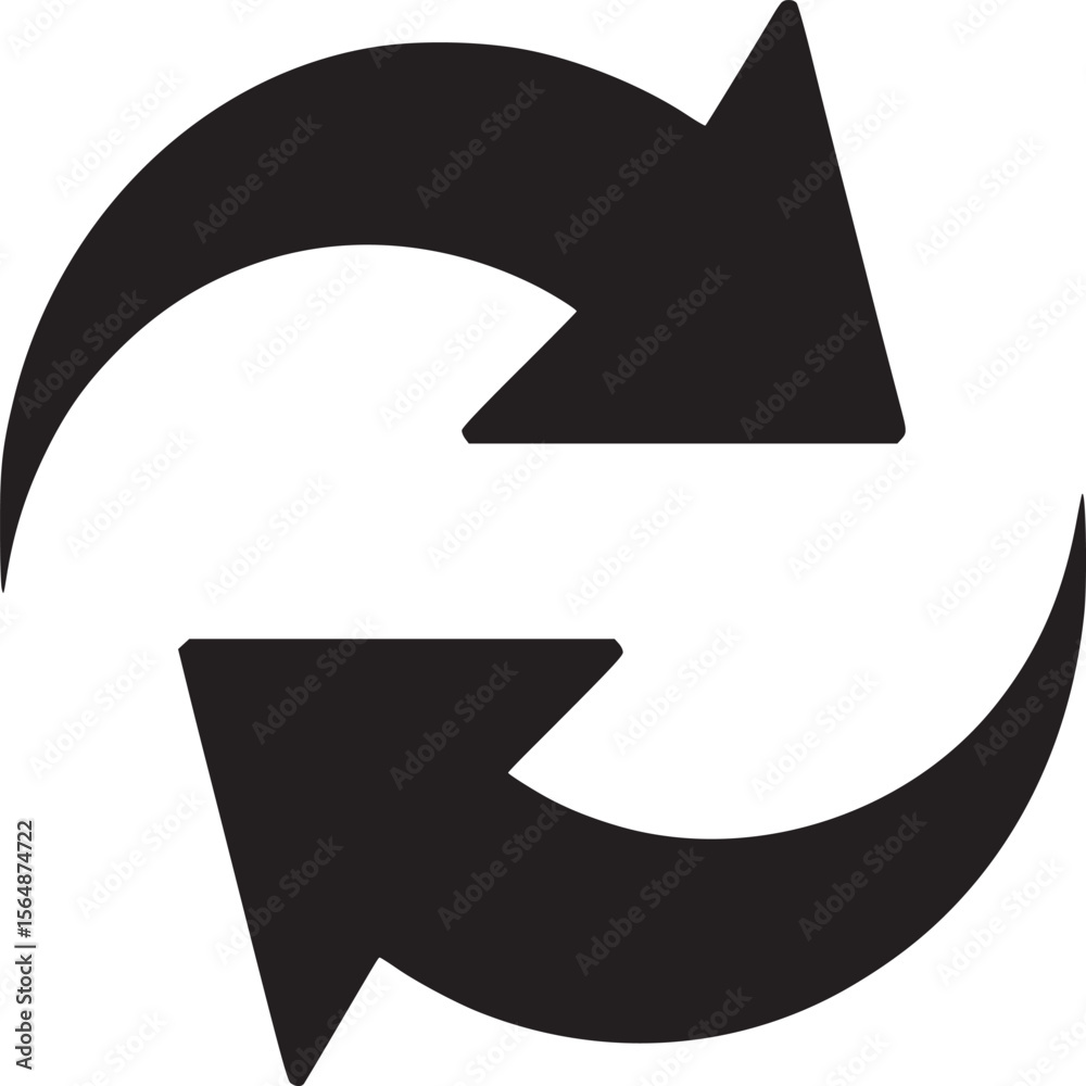 Poster refresh reload sync update cycle repeat process arrow vector icon symbol graphic design illustration