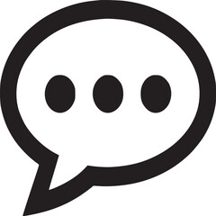 Chat bubble icon vector illustration for social media messaging and communication design element graphic on transparent background