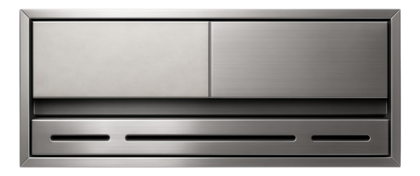 Linear shower drain with an invisible tile insert for a seamless bathroom floor in a private house.