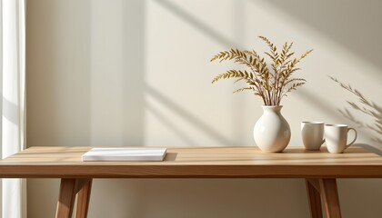 Elegant Minimalist Decor with Vases and Natural Light