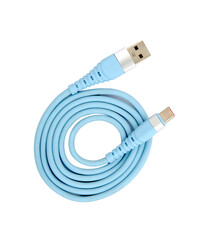Durable USB to Micro/Type-C Charging Cable – Sky Blue